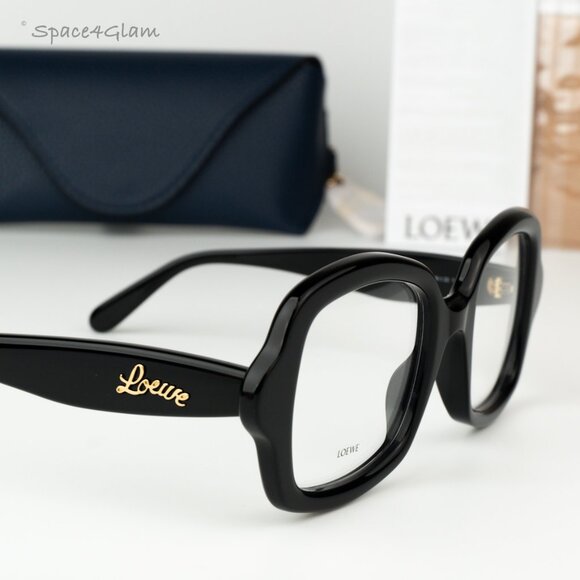 Loewe Women Eyeglasses Shiny Black Demo Square LW50066I CURVY 001 BRAND NEW - Picture 4 of 8